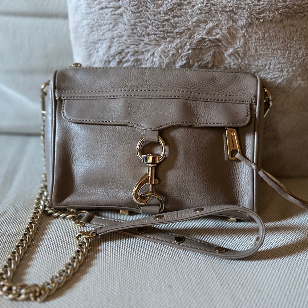 Rebecca Minkoff Mini M.A.C - Small Crossbody - Taupe/Gold